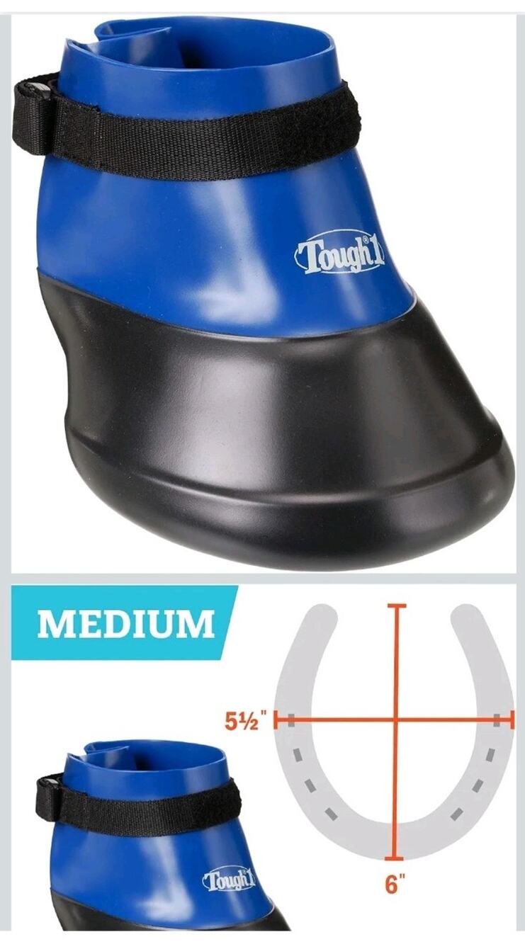 Tough 1 Hoof Saver Boot, Royal Blue, Medium